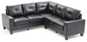 Glory Furniture Newbury Black Faux Leather Sectional