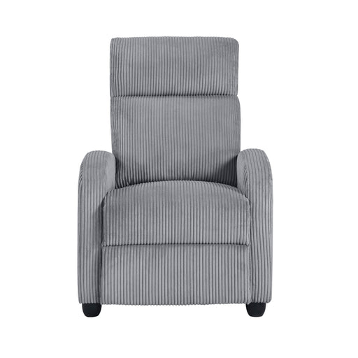 Home Elegance Parsons Dark Gray Push Back Reclining Chair