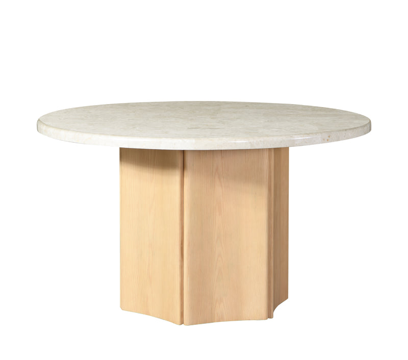 Acme Furniture Qwin Natrual Oak Round Dining Table