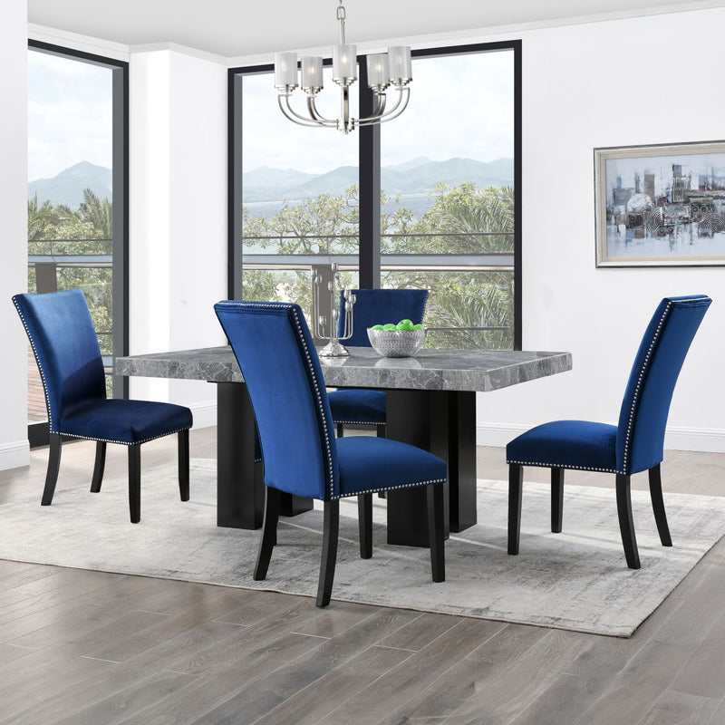 Steve Silver Camila Gray Blue 5pc Dining Set
