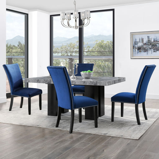 Steve Silver Camila Gray Blue 5pc Dining Set