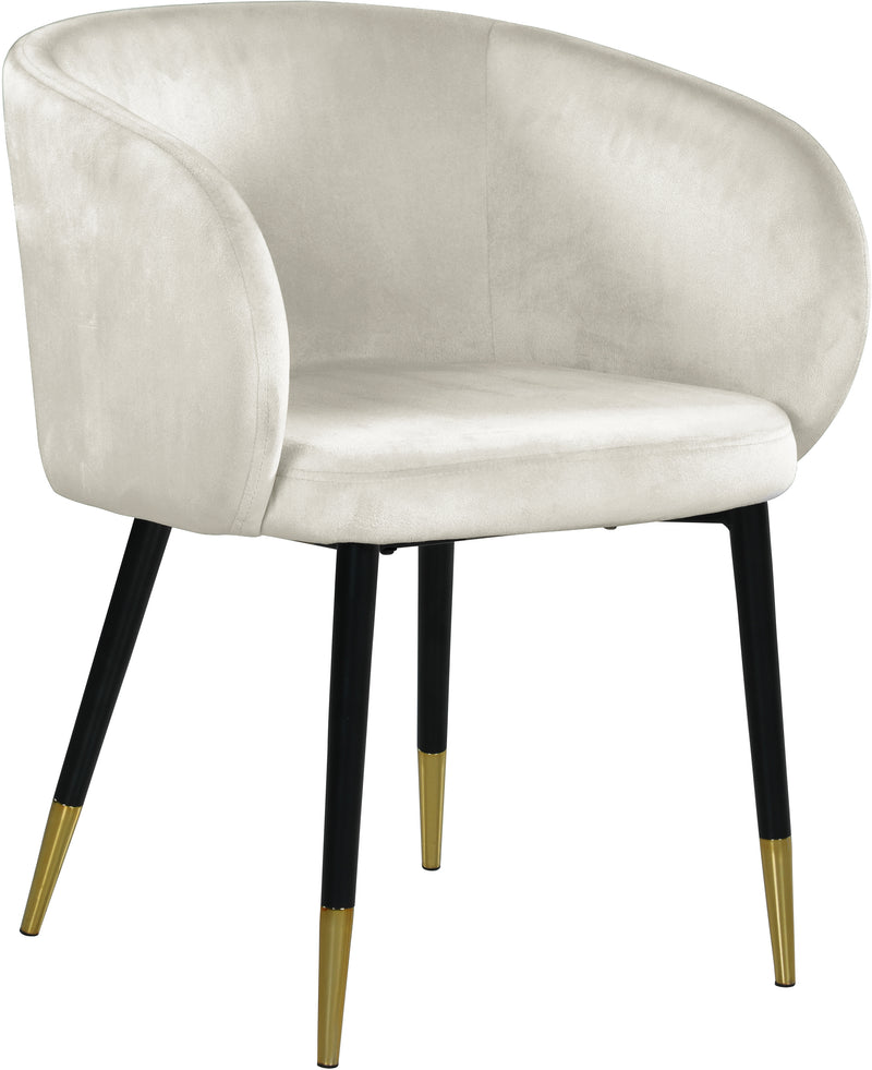 Meridian Furniture Louise Black Velvet Dining Chair
