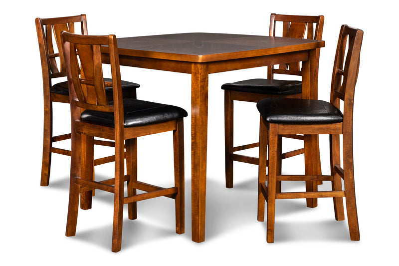 New Classic Furniture Dixon Dark Espresso 5pc Counter Height Set
