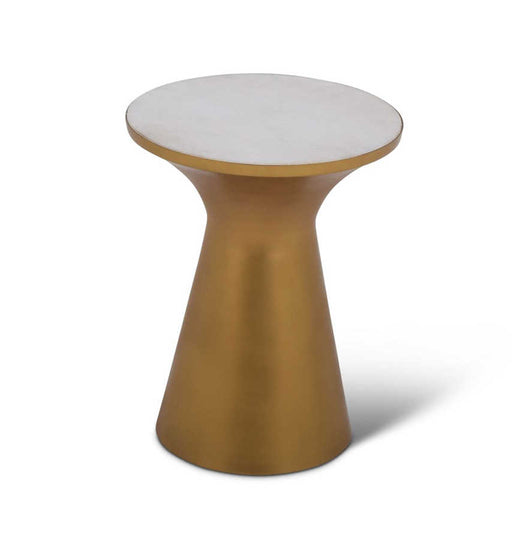 Steve Silver Jaipur White Brass Round Table