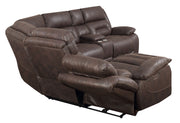 Steve Silver Aria Saddle Brown Fabric 3pc Reclining Sectional