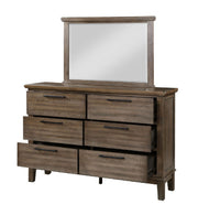 New Classic Furniture Cagney Chestnut Dresser and Mirror