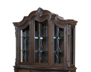 Crown Mark Kiera Coffee Brown Buffet and Hutch