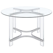Coaster Furniture Keeling Silver Dining Table