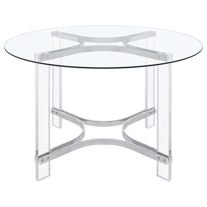 Coaster Furniture Keeling Silver Dining Table