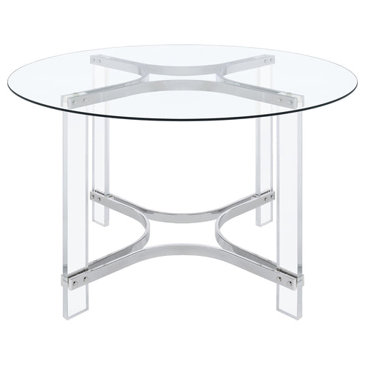 Coaster Furniture Keeling Silver Dining Table