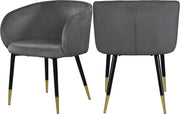 Meridian Furniture Louise Black Velvet Dining Chair