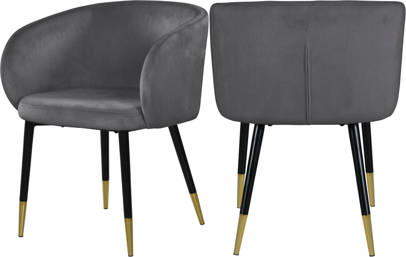 Meridian Furniture Louise Black Velvet Dining Chair