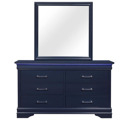 Global Furniture Charlie Blue Mirror