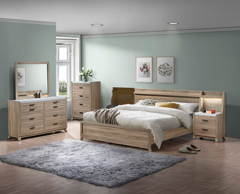 Crown Mark Tilston 5pc Bedroom Set With King Bed