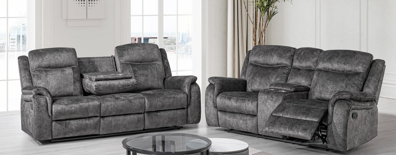 New Classic Furniture Park City Slate Gray 2pc Living Room Set SF-LV
