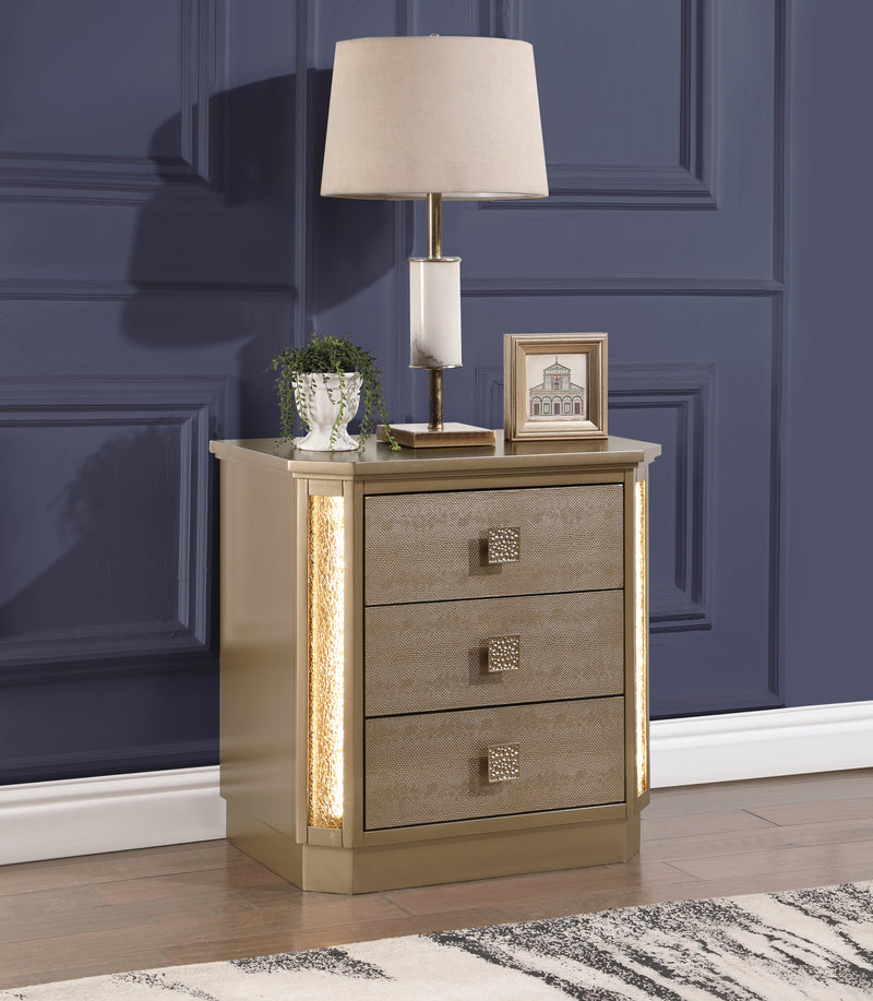 Galaxy Home Medusa Gold Nightstand