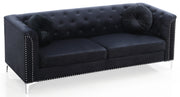 Glory Furniture Pompano Black Velvet Sofa