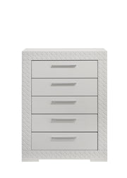 Galaxy Home Blanca White 5 Drawer Chest