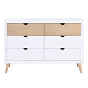 Home Elegance Asker Brown White Dresser And Mirror