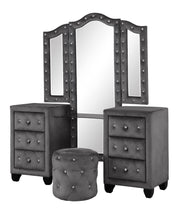 Galaxy Home Sophia Black Upholstery Vanity Set