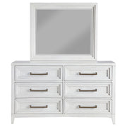 Coaster Furniture Marielle Distressed White Dresser with Mirror