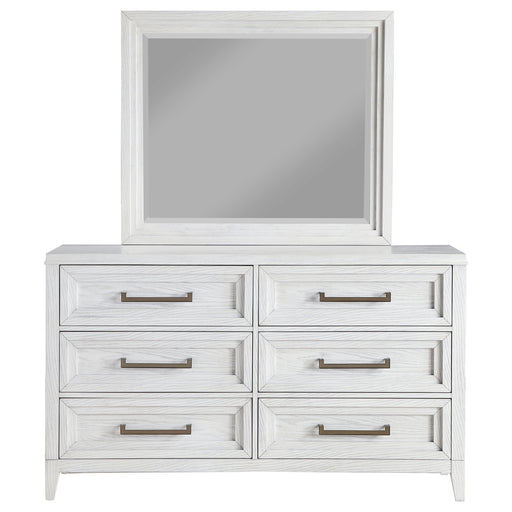 Coaster Furniture Marielle Distressed White Dresser with Mirror