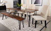 Coaster Furniture Neve Sheesham Grey Beige 6pc Dining Room Set