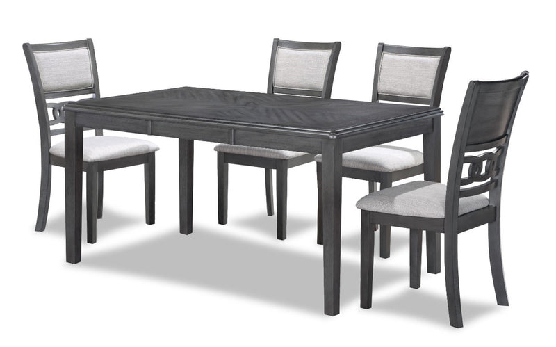 New Classic Furniture Gia Gray 60 Inch 5pc Dining Set