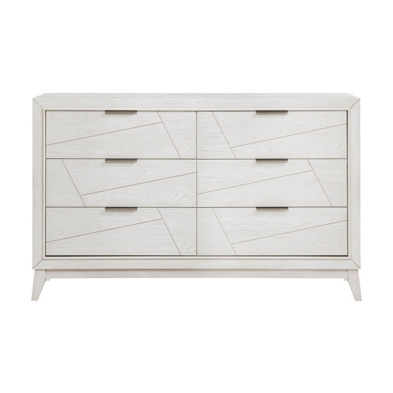 Home Elegance Asteria White Dresser And Mirror