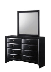 Crown Mark Emily Black Dresser And Mirror