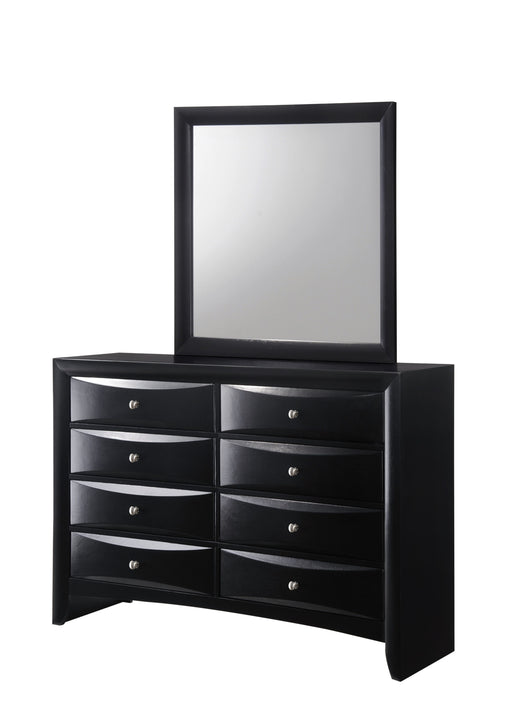 Crown Mark Emily Black Dresser And Mirror