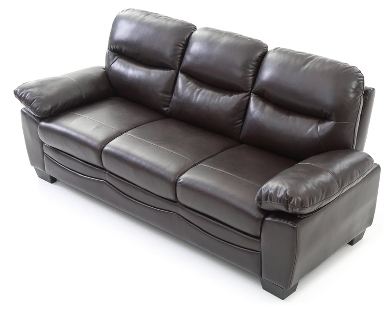 Glory Furniture Marta Gray Faux Leather Sofa