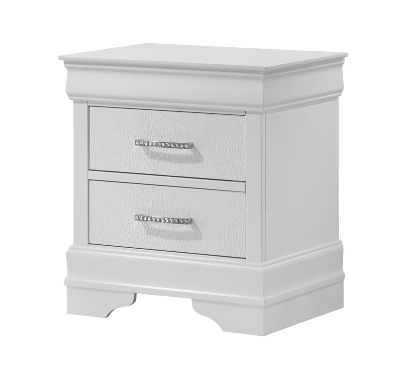 Crown Mark Amalia White Night Stand