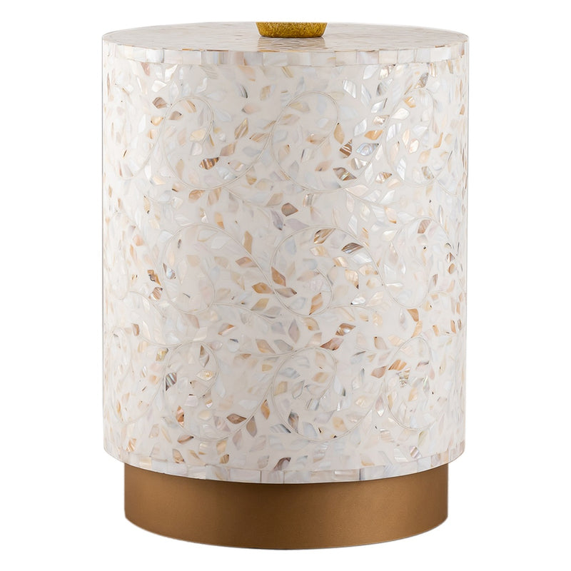 Galaxy Home Luxe Ivory End Table