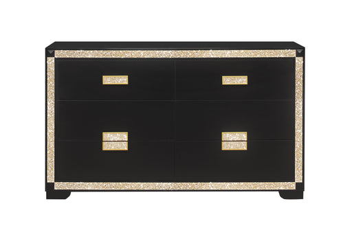 Global Furniture Blake Black Gold Dresser