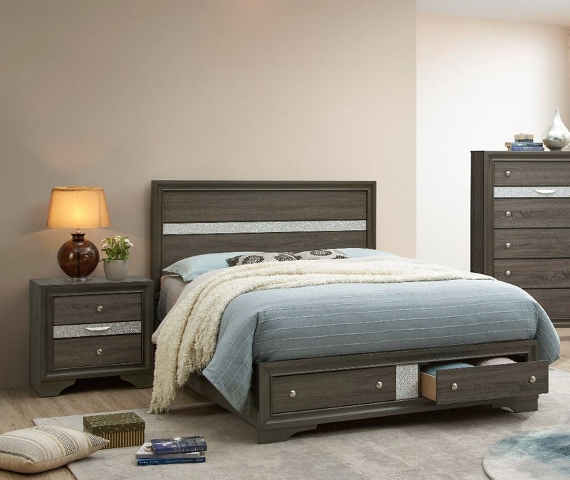 Glory Furniture Madrid Black Nightstand