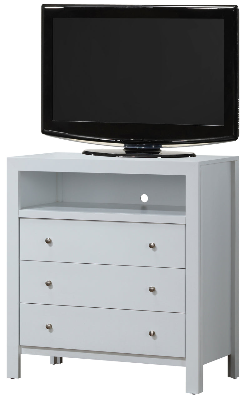 Glory Furniture Burlington White Media Chest