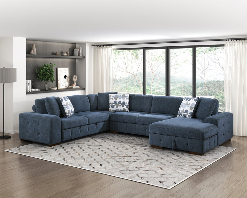 Home Elegance Raife Taupe 4pc Sectional with Right Chaise