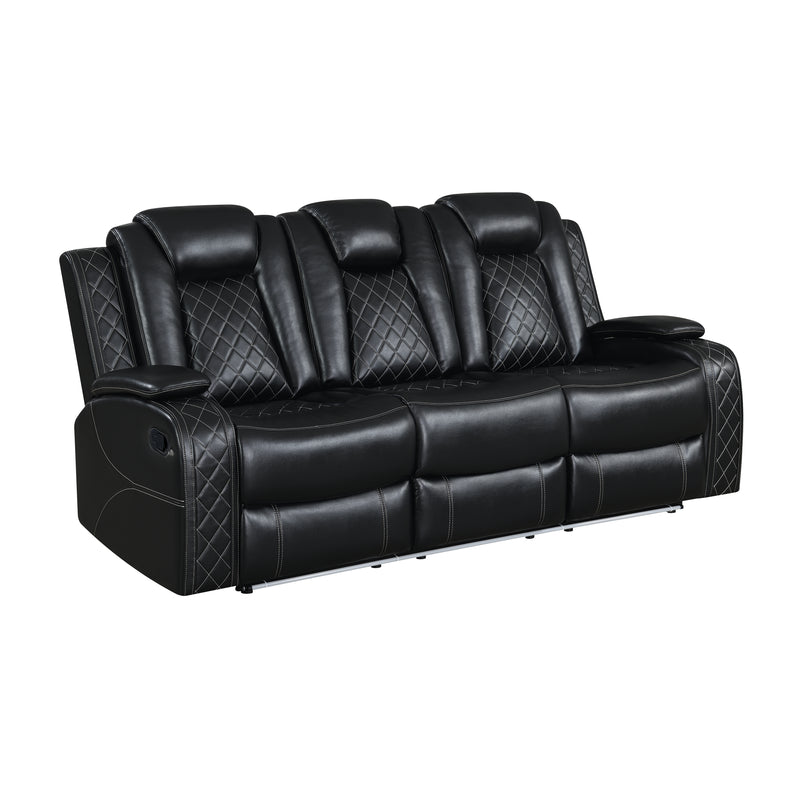 New Classic Furniture Orion II Black Reclining Sofa