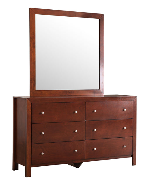 Glory Furniture Burlington Cherry Dresser and Mirror