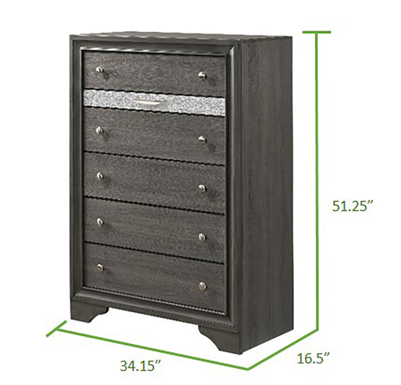 Galaxy Home Matrix Gray Drawer Chest
