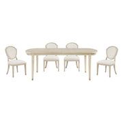 Home Elegance Genoa Ivory Light Oak 5pc Dining Room Set