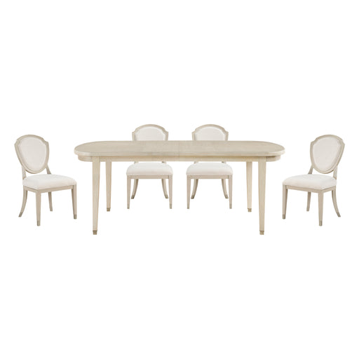 Home Elegance Genoa Ivory Light Oak 5pc Dining Room Set