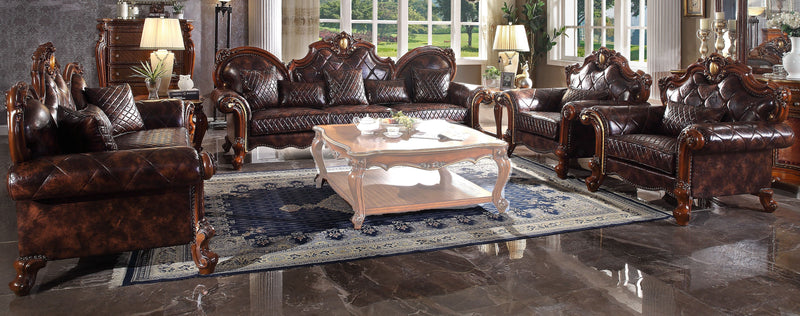 Acme Furniture Picardy Honey Oak 4pc Living Room Set