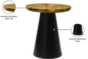 Meridian Furniture Martini Brushed Gold End Table