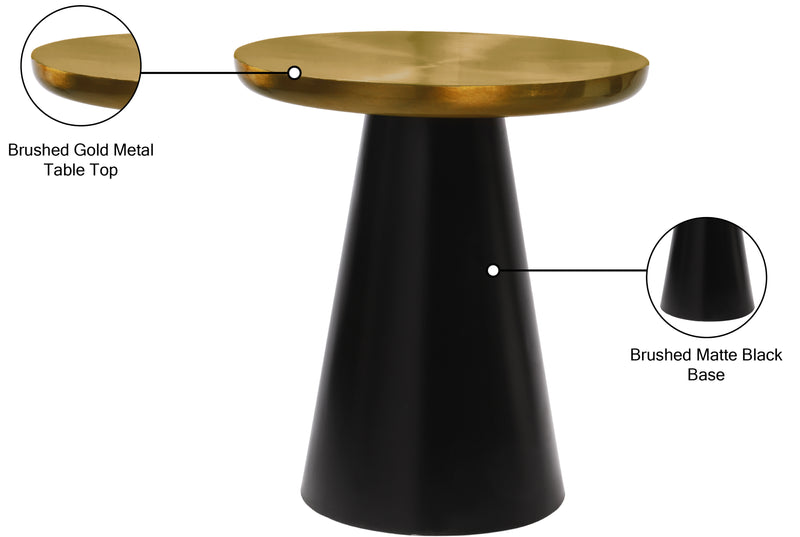 Meridian Furniture Martini Brushed Gold End Table