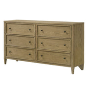 Crown Mark Sienna Antique Brown 7 Drawers Dresser And Mirror