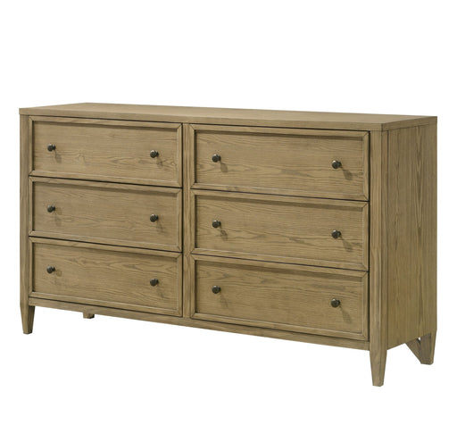 Crown Mark Sienna Antique Brown 7 Drawers Dresser And Mirror