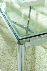 Steve Silver Nova Silver Chrome End Table