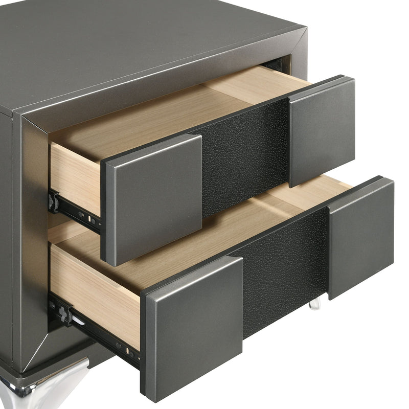 New Classic Furniture Nocturne Slate Gray Nightstand